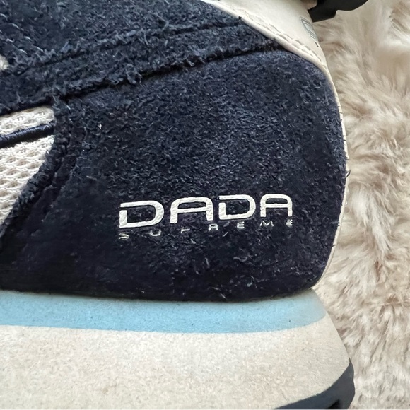 Dada Supreme Navy Suede & White Fabric Retro Style Sneakers.  Size 7.5 - Picture 6 of 13